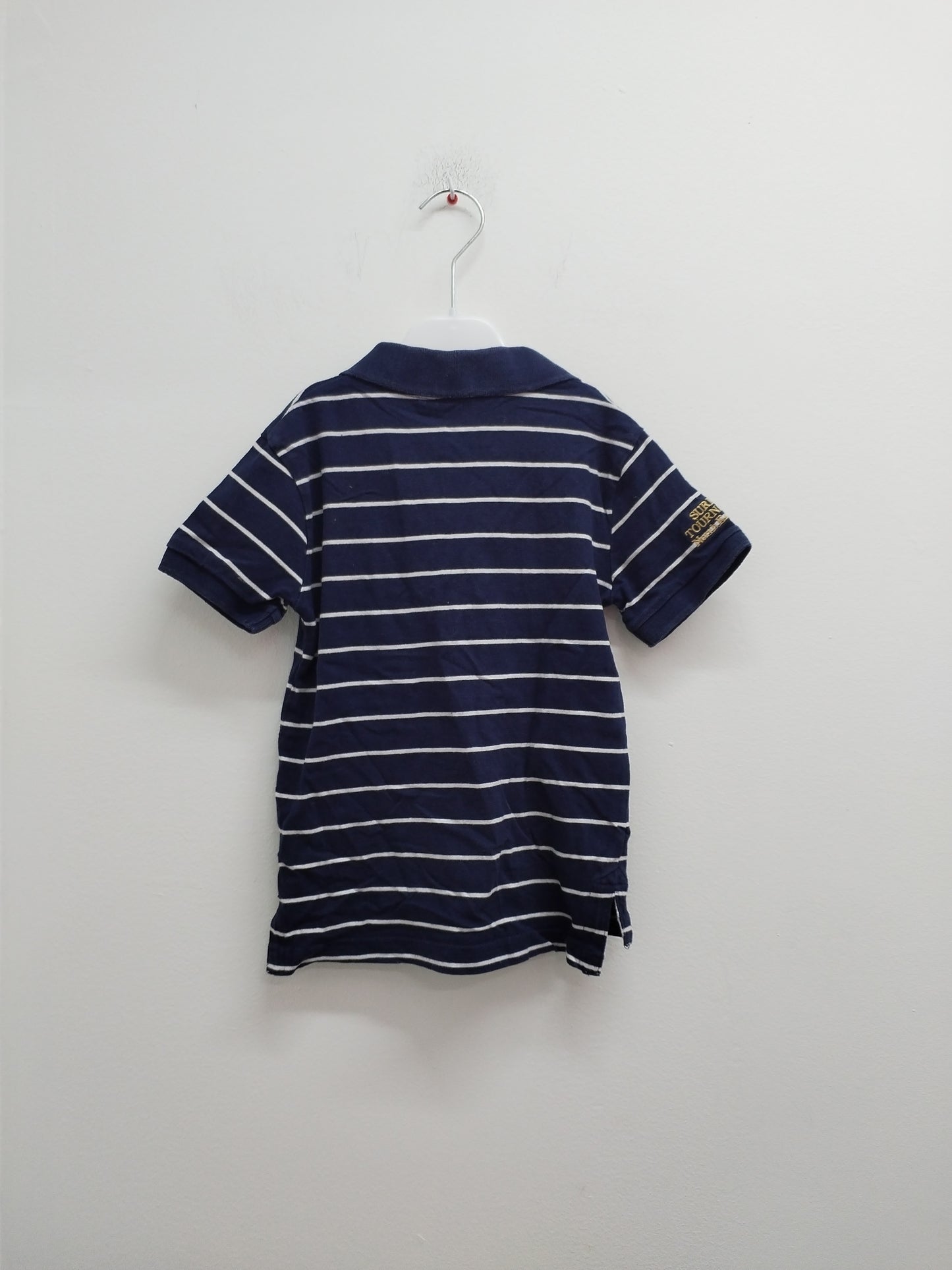 Polo Influx bleu marine rayé blanc Taille 5 Ans