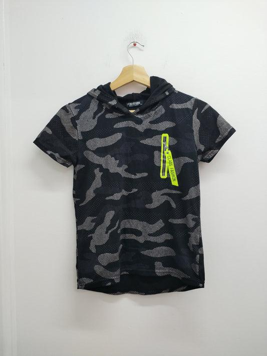 T-shirt avec capuche Dany Kids noir camouflage Taille 12 Ans