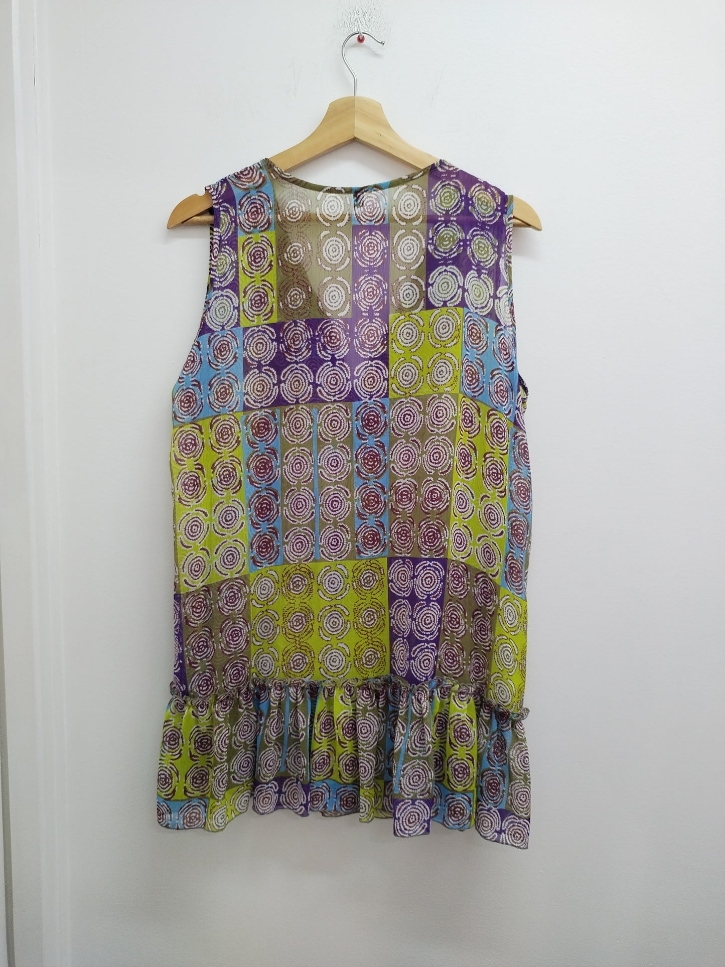 Tunique transparente sans manche à motifs Taille 40