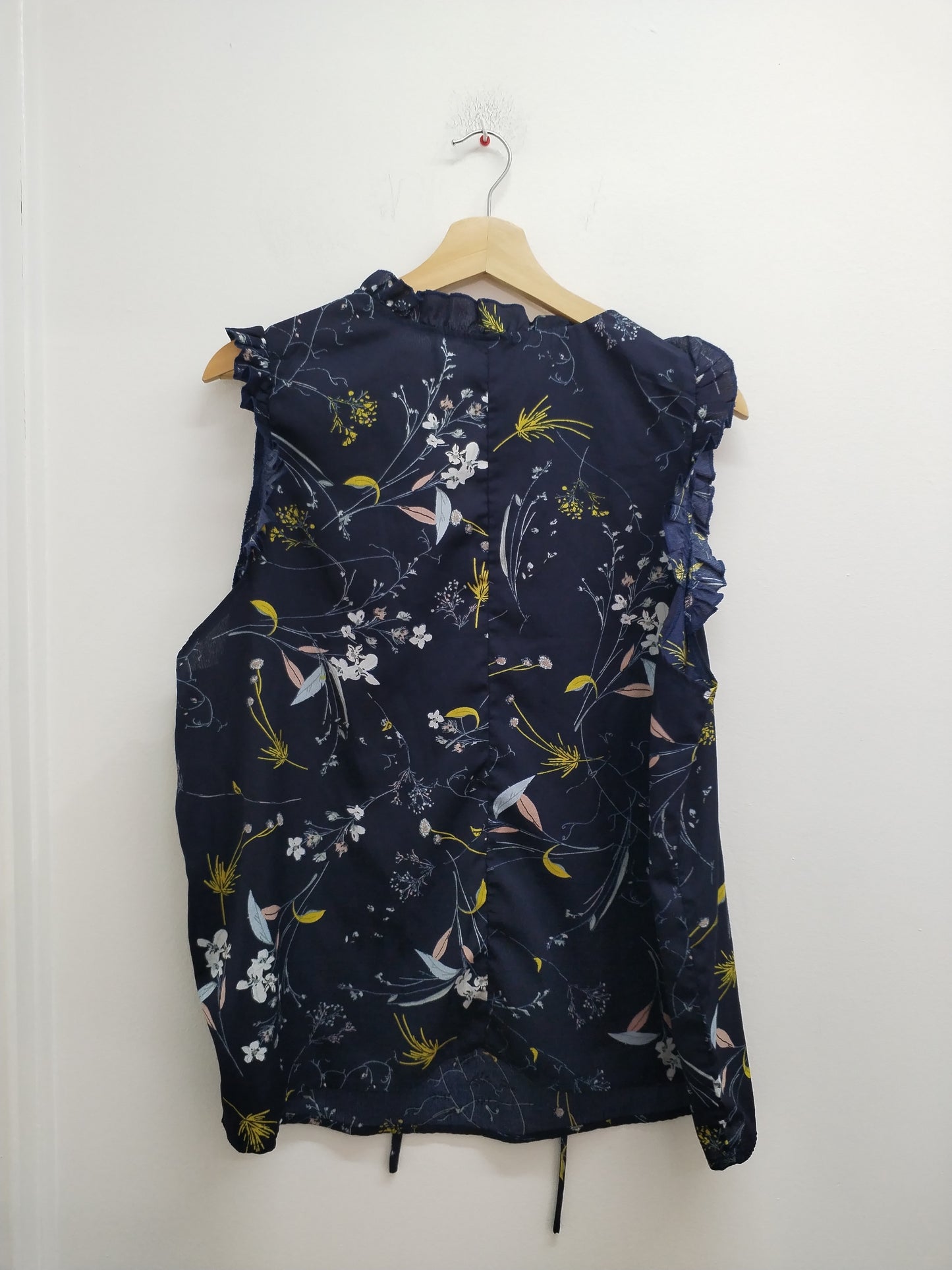 Tunique sans manches marine fleurie Taille XL