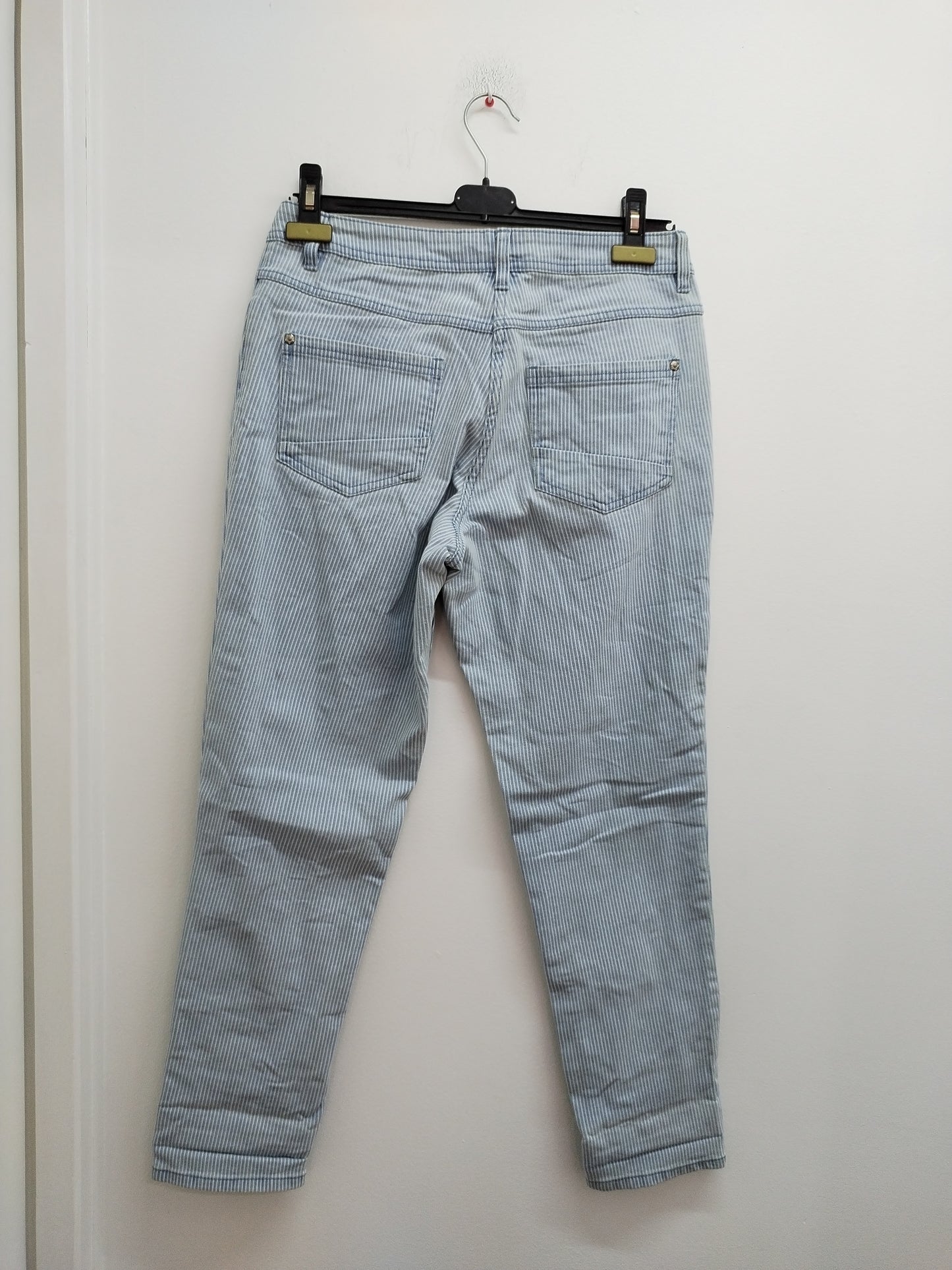 Jeans Up Fashion rayé bleu et blanc Taille 42