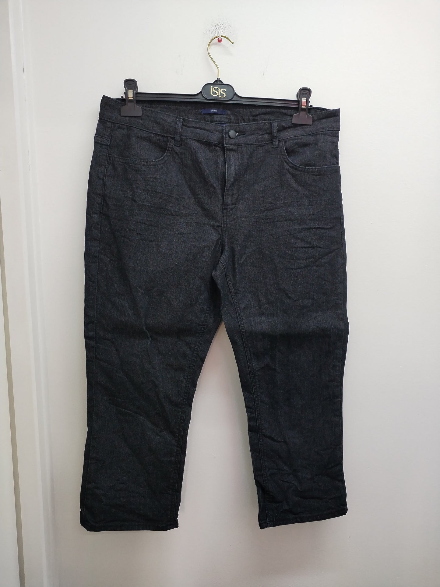 Pantacourt en jeans Kiabi gris anthracite Taille 46