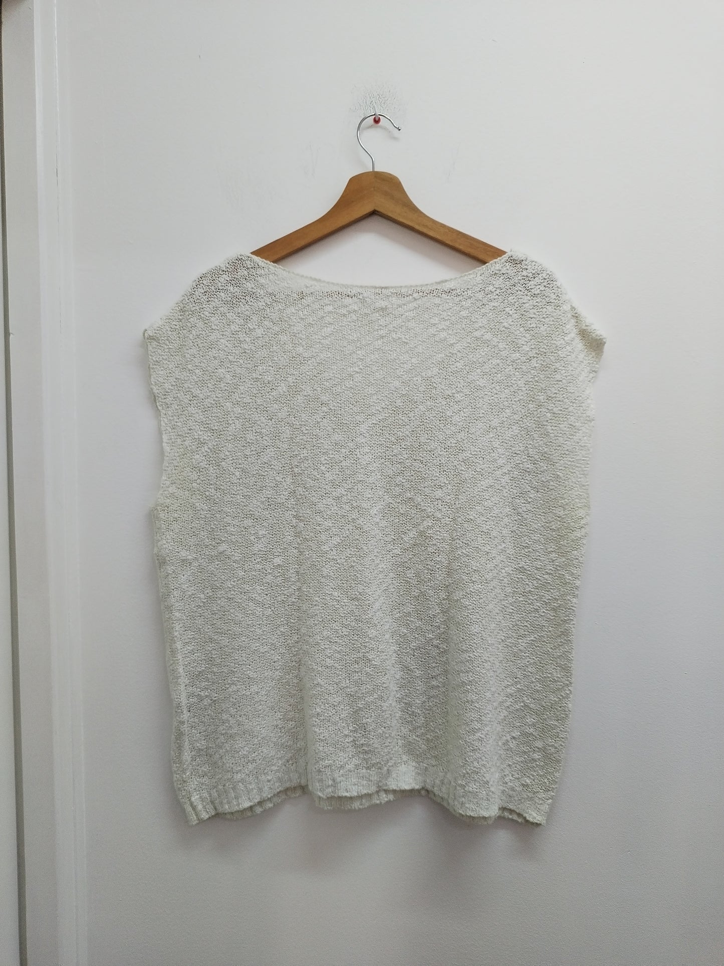 Pull sans manches mailles ajourées Arkitect blanc cassé Taille L