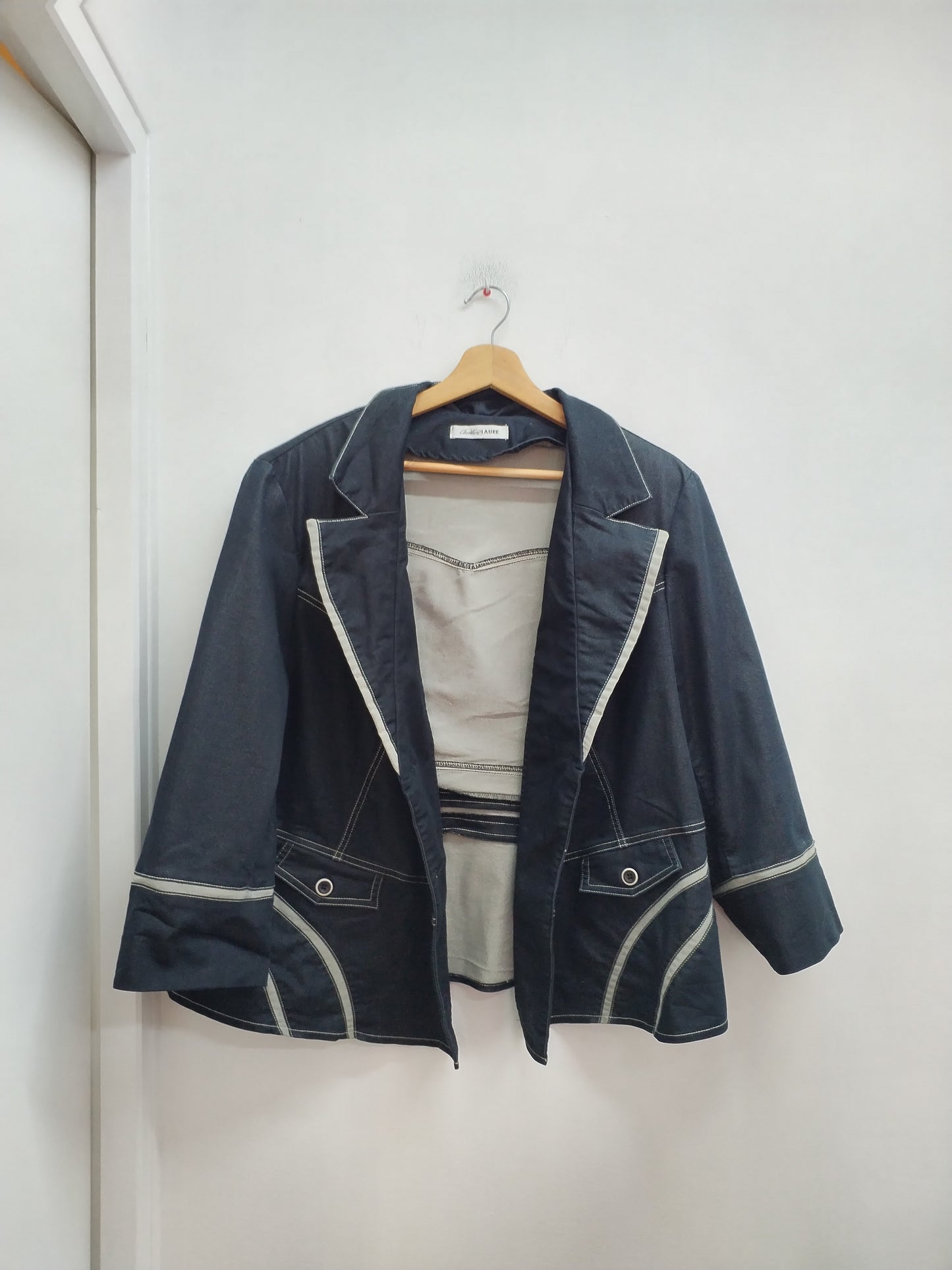 Veste manches 3/4 Christine Laure bleue marine Taille 52