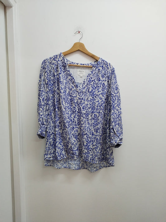 Tunique manches 3/4 Maison 123 blanche fleurie Taille 42