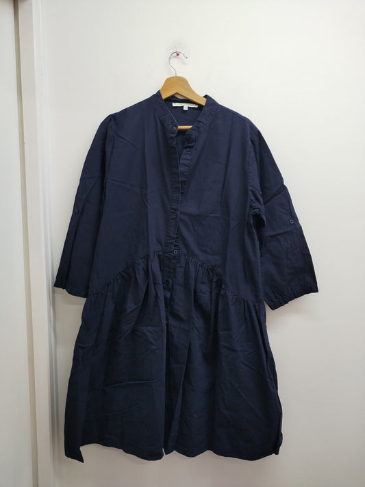 Robe manches 3/4 La Fée maraboutée bleue marine Taille 44