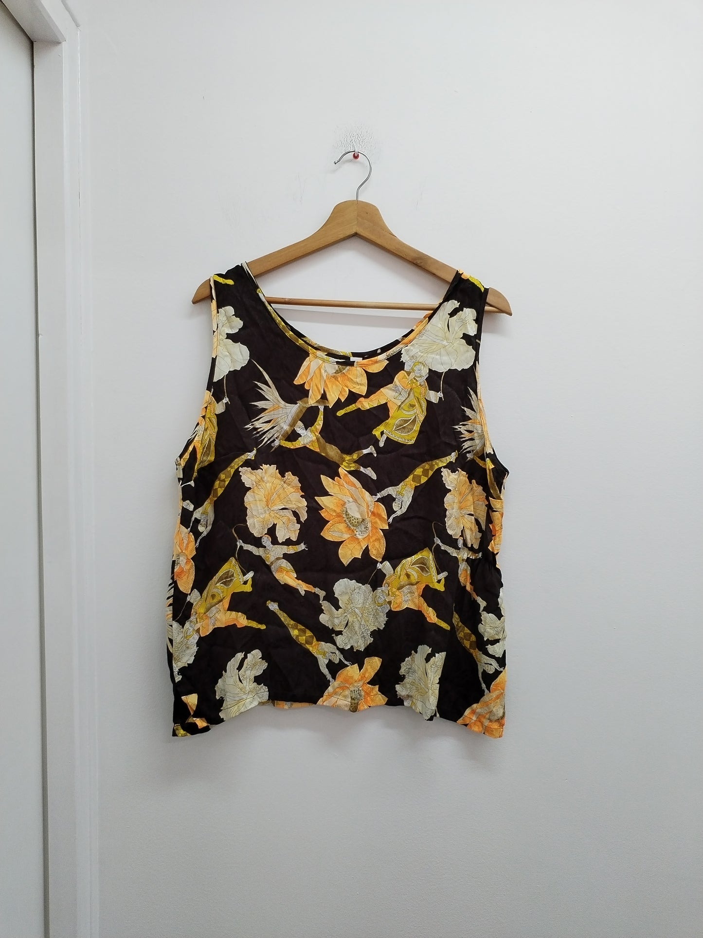 Débardeur Gianni D'Arno marron fleuri Taille L