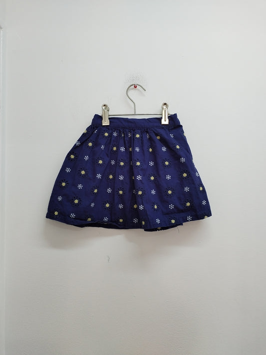 Jupe short Sergent Major bleue marine fleurie Taille 6 Ans