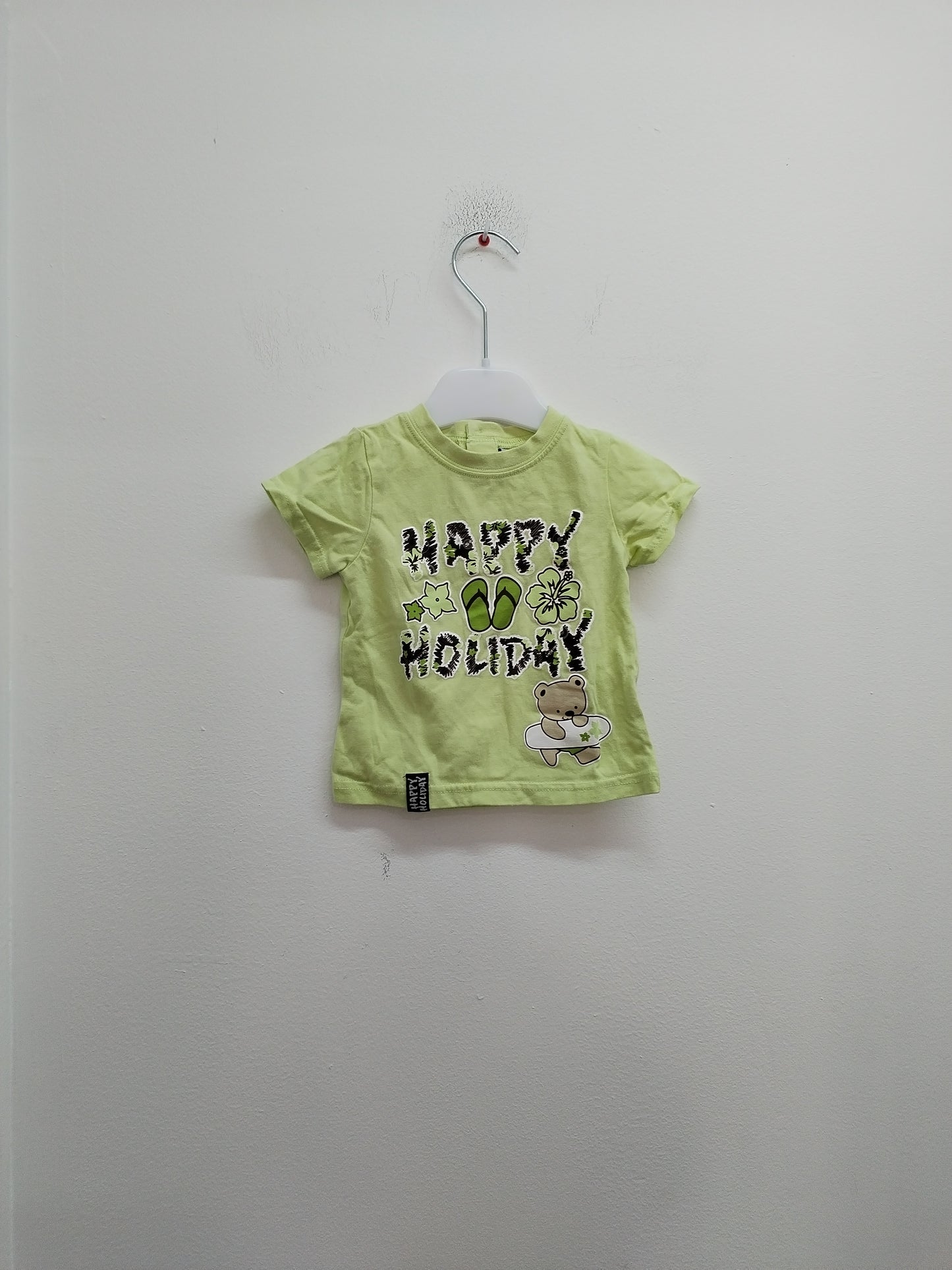 Tshirt vert clair avec impression Taille 6 Mois