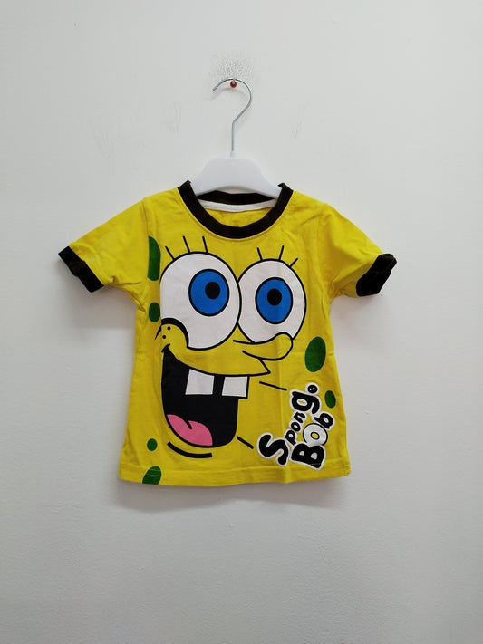 T-shirt Bob l'Eponge jaune avec impression Taille 4 Ans