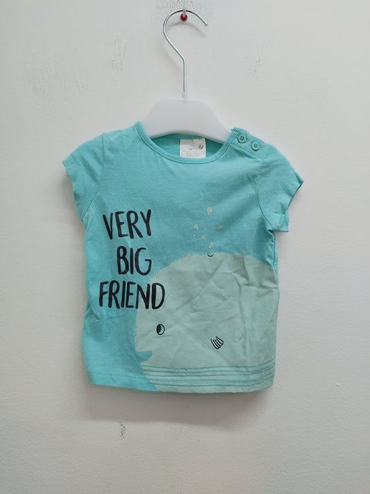 T-shirt Kiabi bleu clair avec impression Taille 3 Mois