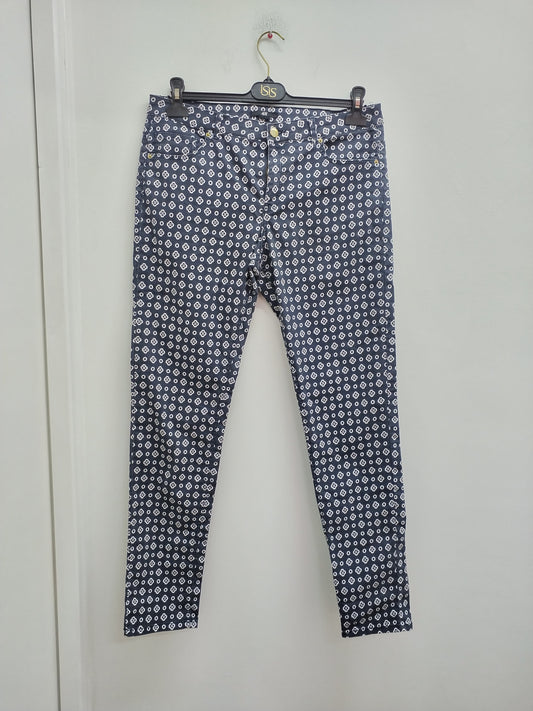Pantalon H&M marine avec motifs Taille 42