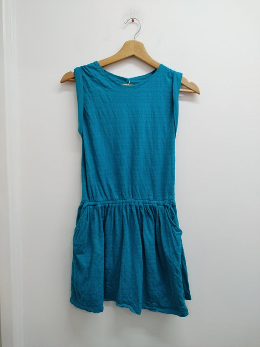 Robe manches courtes Kiabi bleue verte Taille 10 Ans