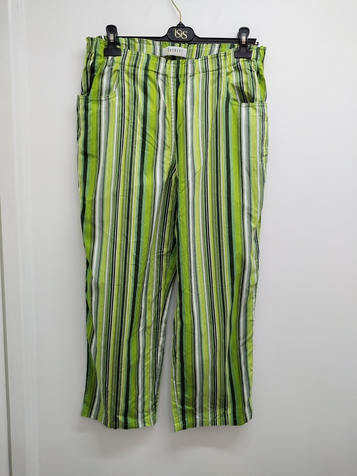 Pantalon Charmant rayé vert Taille 46