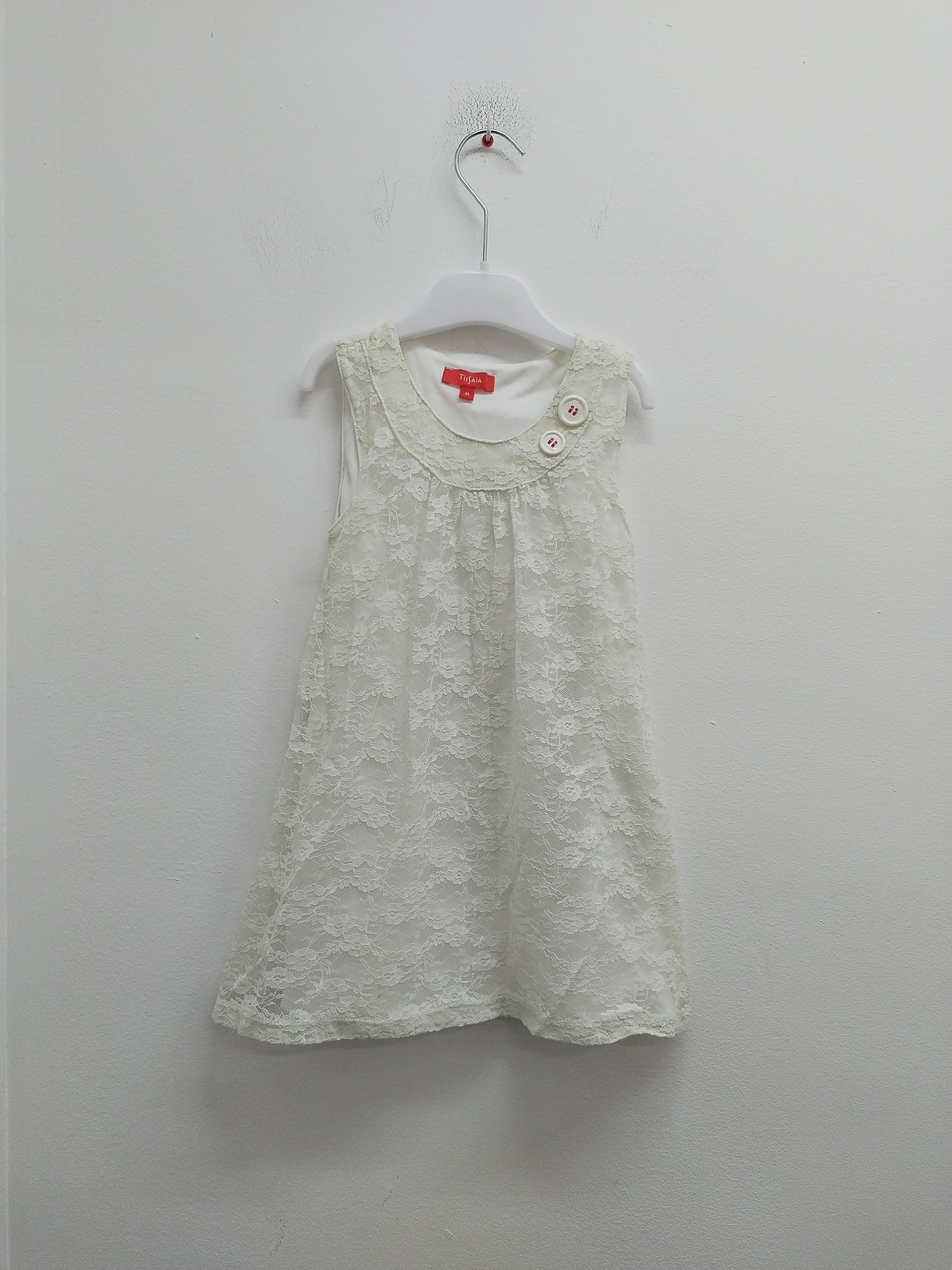 Robe sans manche Tissaia avec dentelle Taille 4 Ans