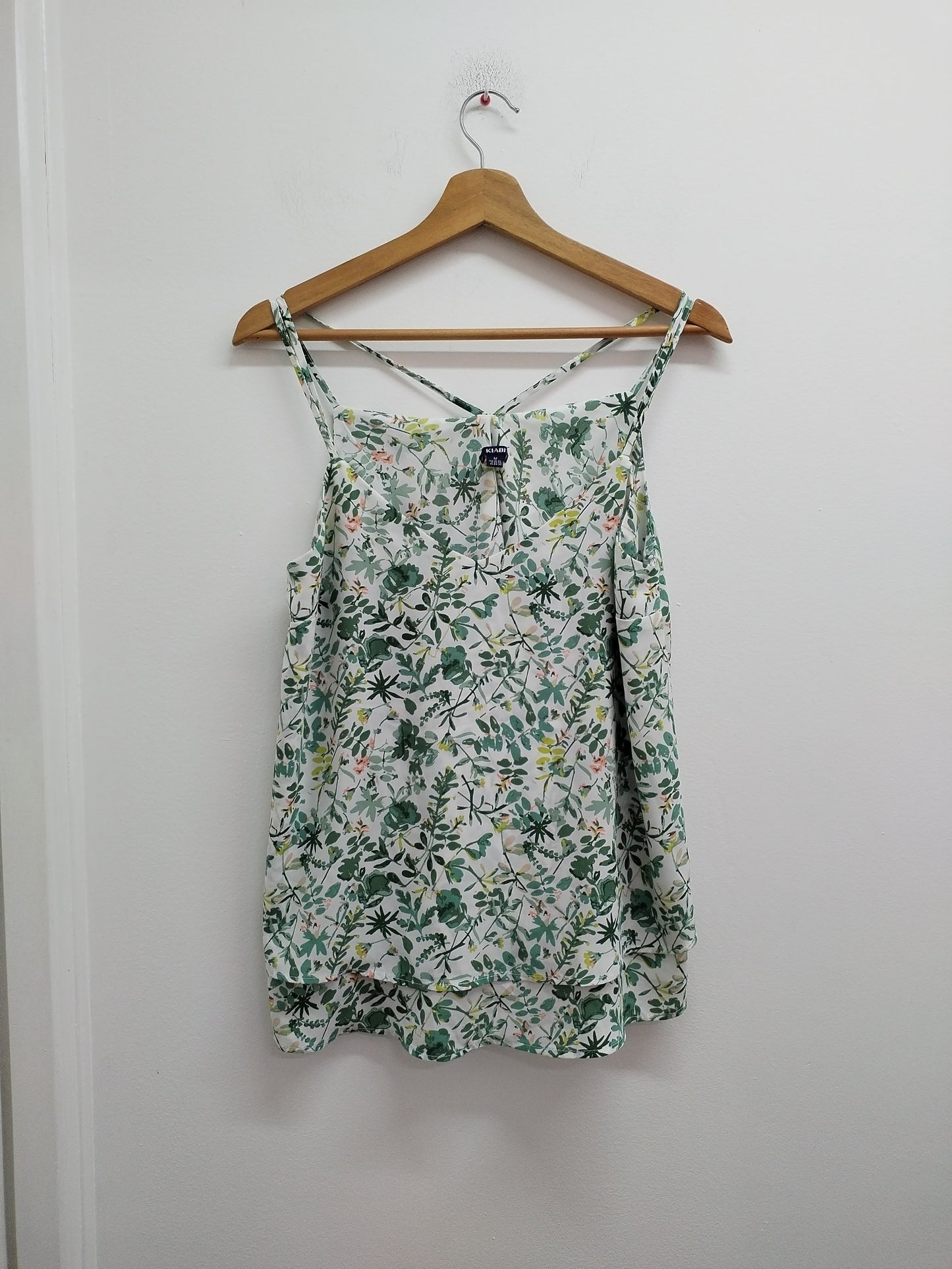 Débardeur fluide Kiabi blanc fleuri Taille M