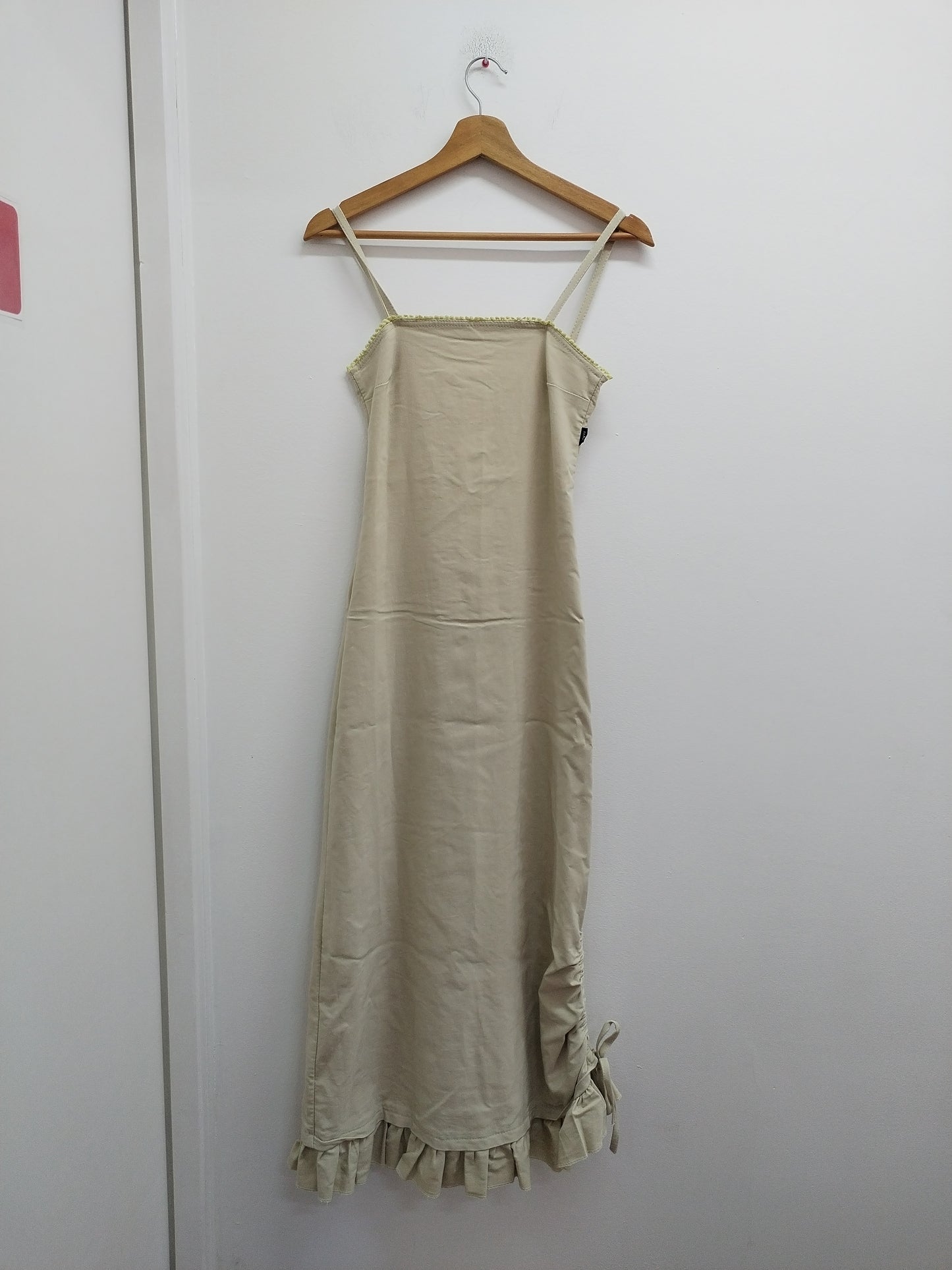 Robe longue à bretelles JDF beige Taille XS