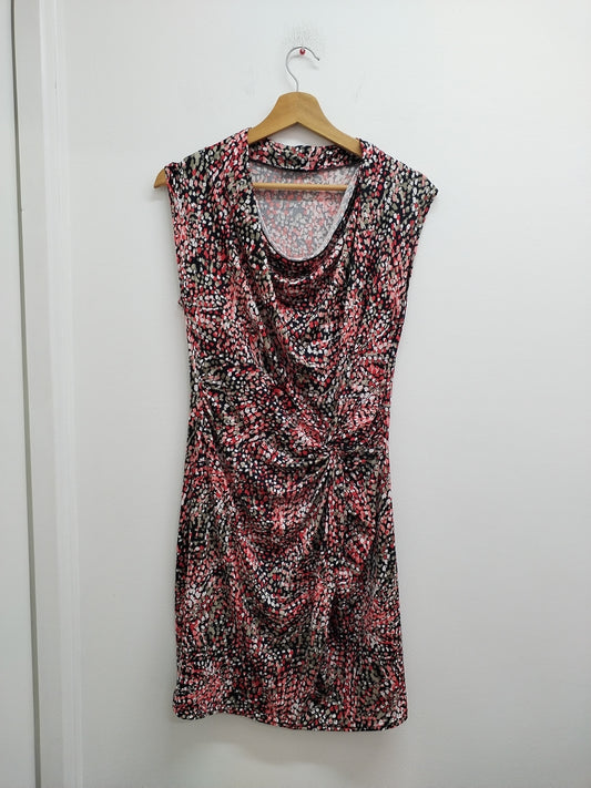 Robe sans manches R.P.Tamar noire imprimée Taille 38
