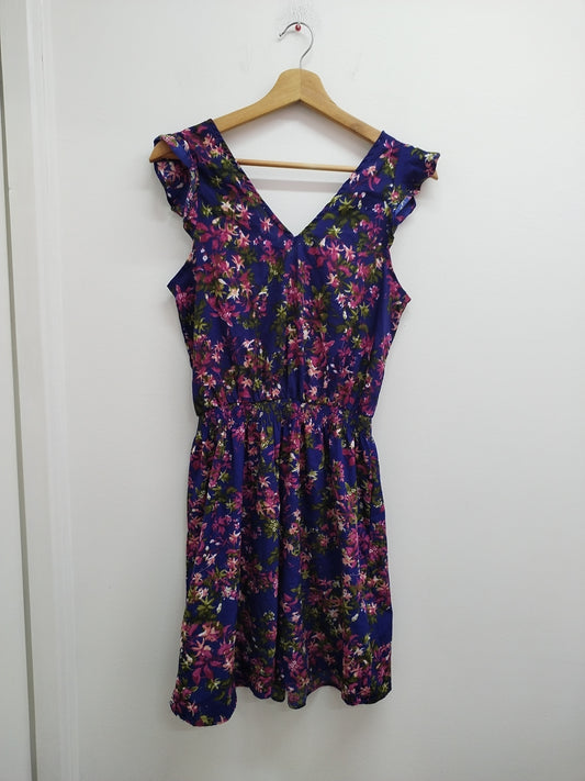 Robe sans manches Mim marine fleurie Taille 36