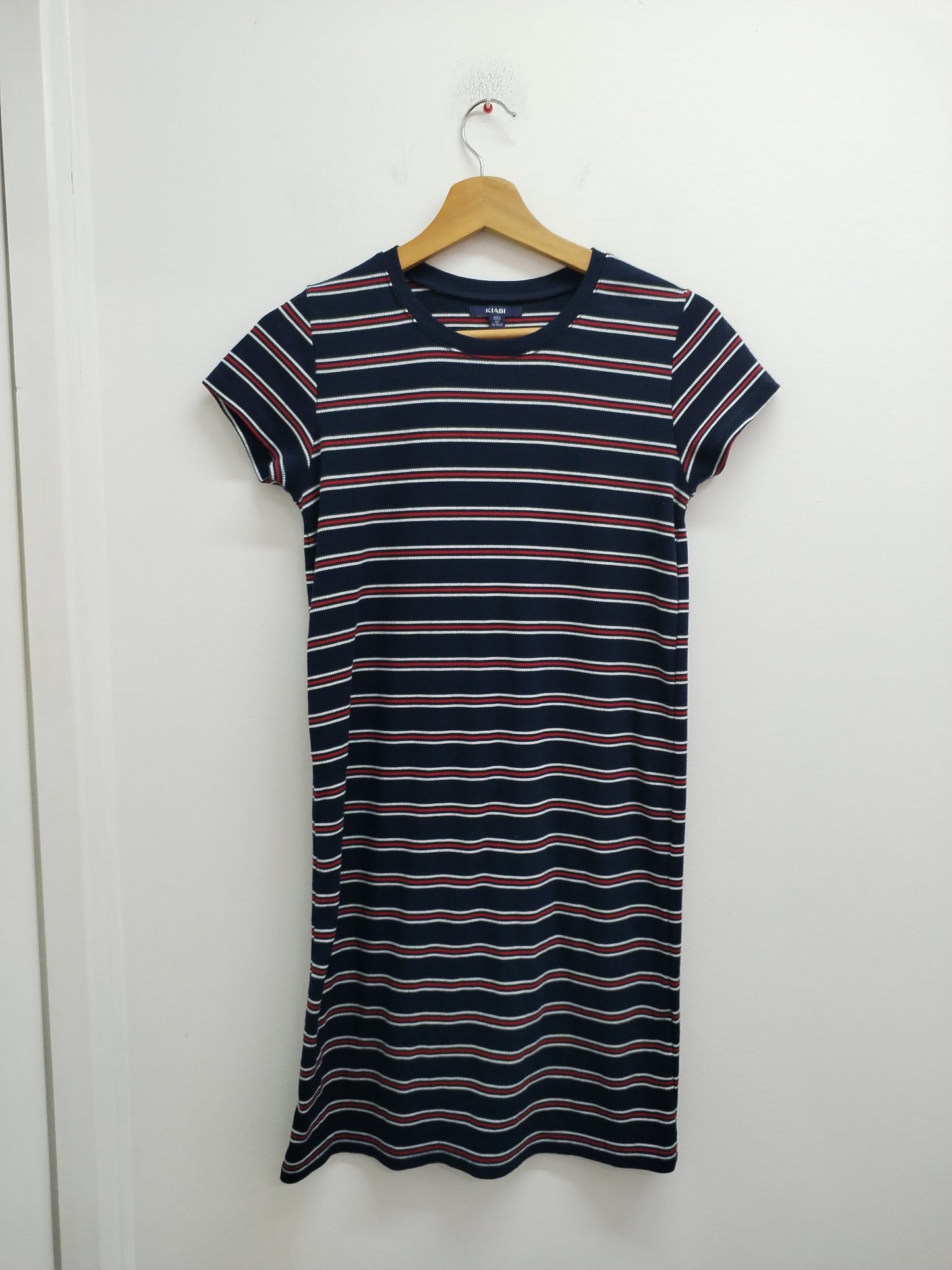 Robe manches courtes Kiabi marine rayée rouge et blanche Taille 12 Ans