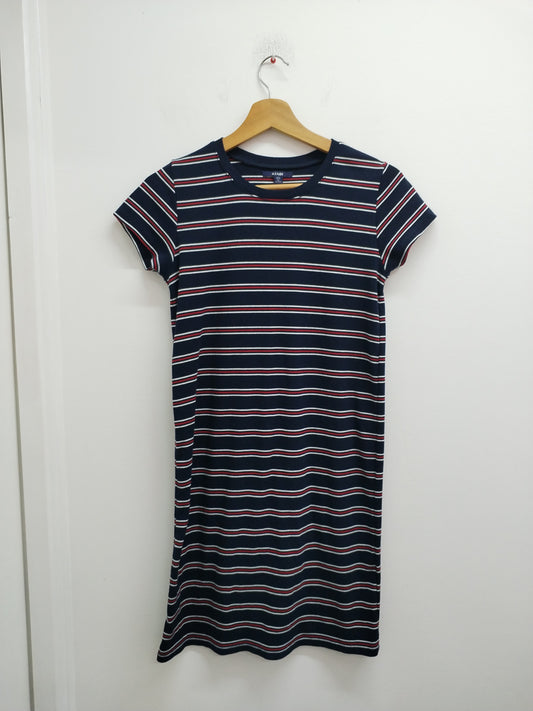 Robe manches courtes Kiabi marine rayée rouge et blanche Taille 12 Ans