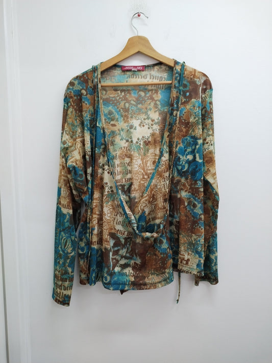 Tunique transparente cache-coeur Une Mode Pour Moi imprimée Taille 50