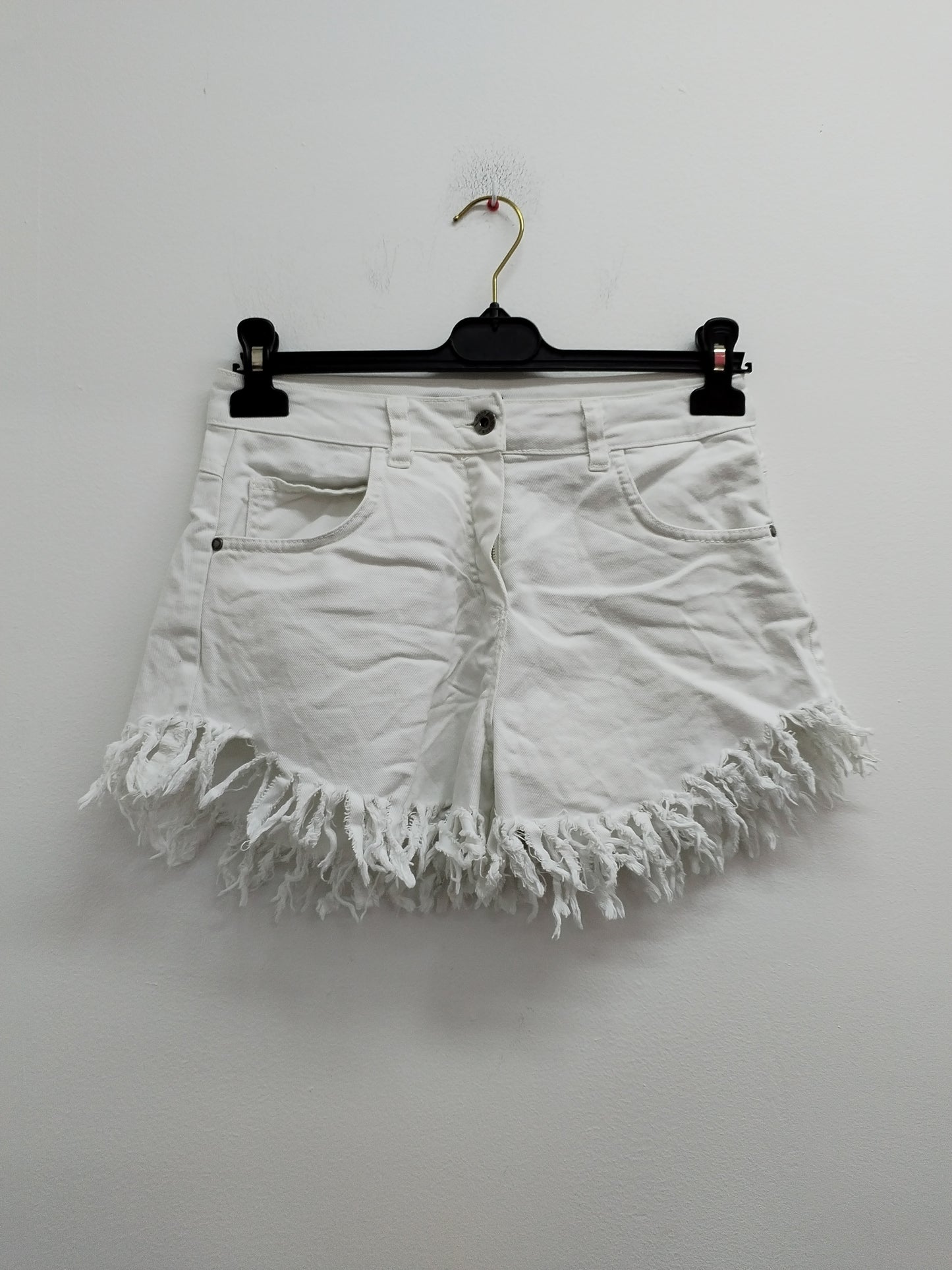 Short en jeans Made in Italy blanc Taille L