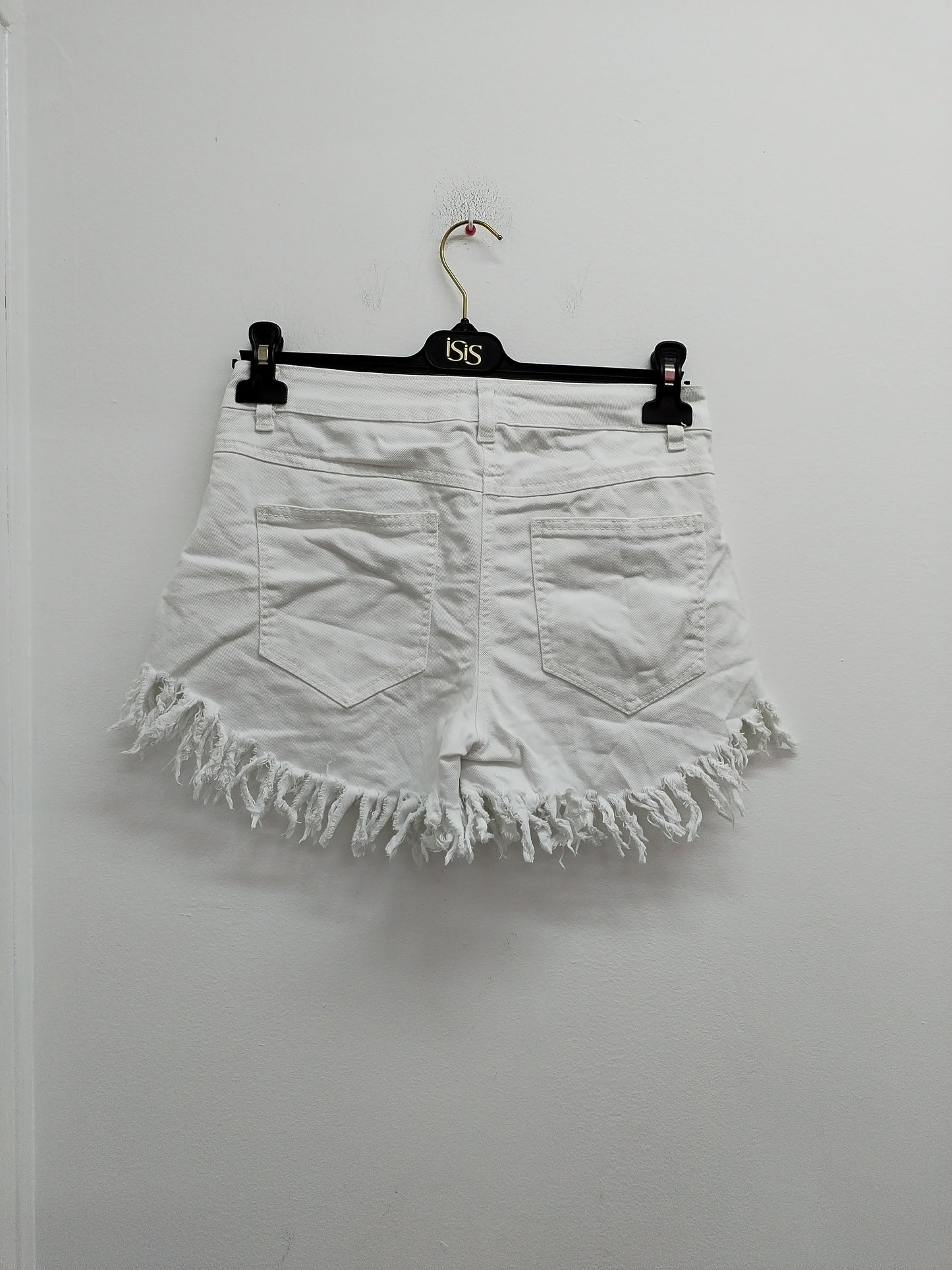 Short en jeans Made in Italy blanc Taille L