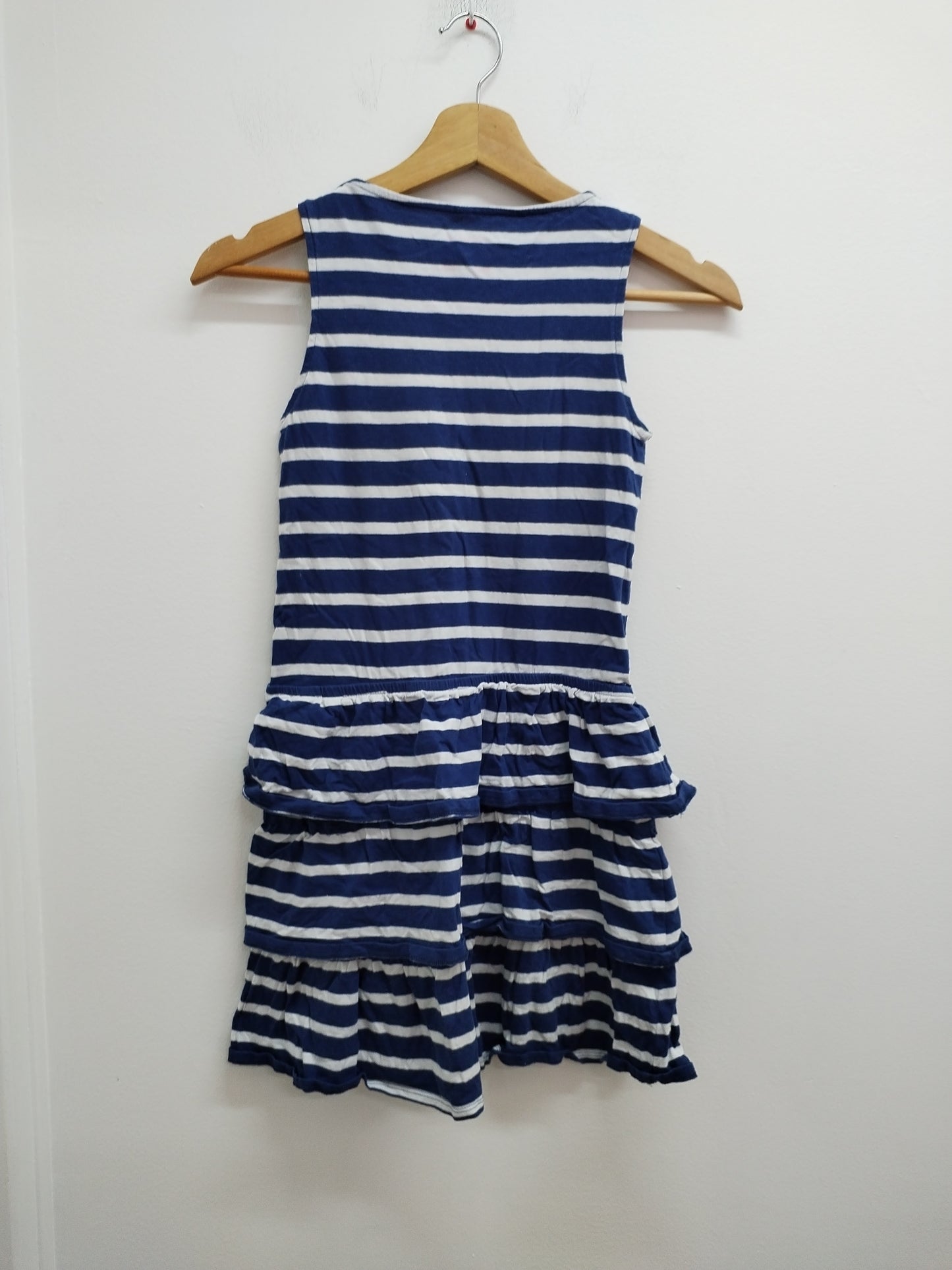 Robe sans manche Goog Looking rayée bleue et blanche Taille 10 Ans