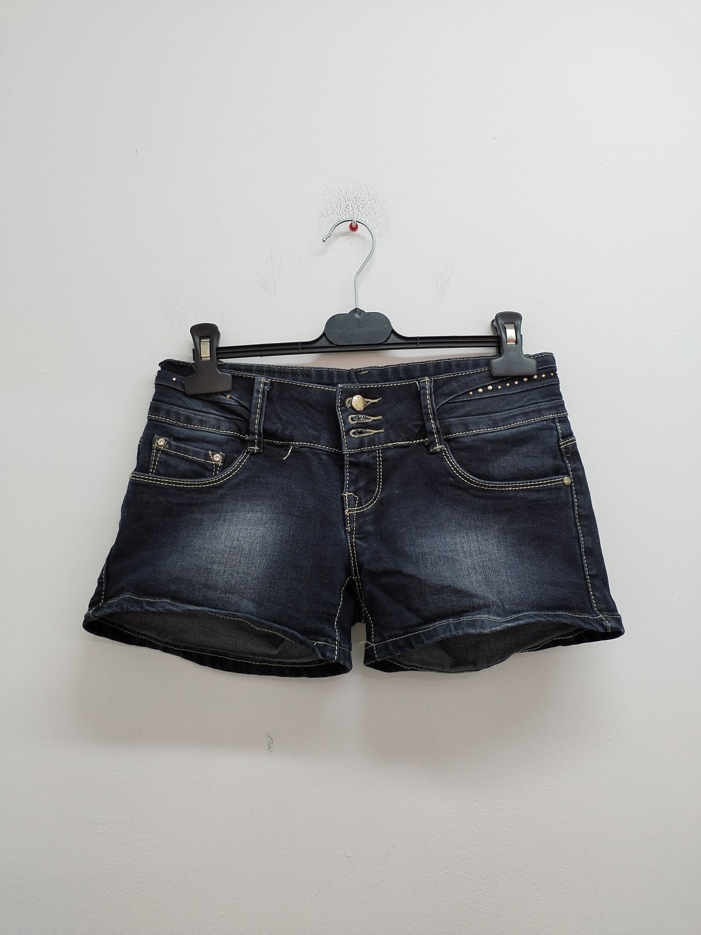 Short en jeans G-Smack noir délavé Taille 36