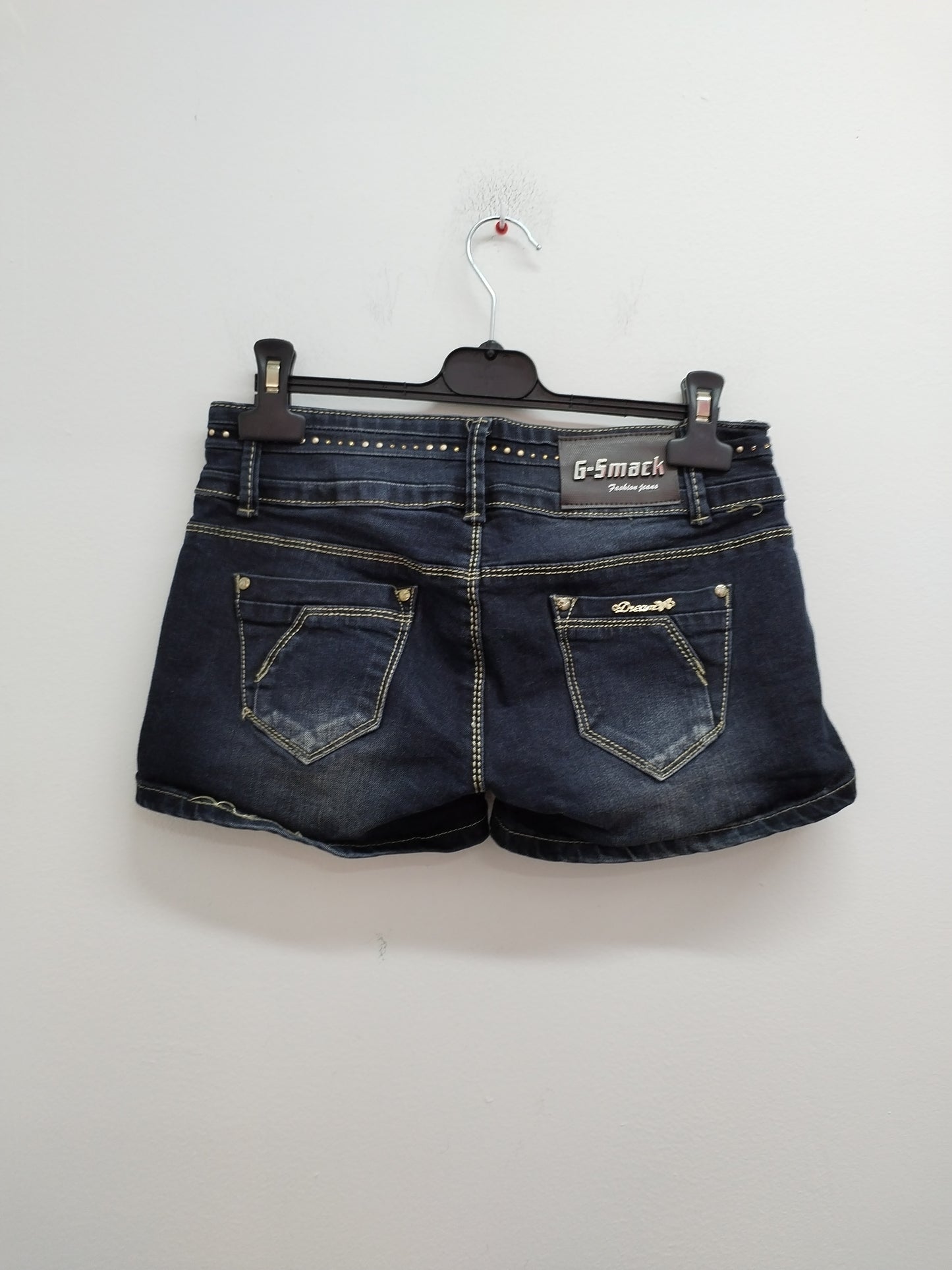 Short en jeans G-Smack noir délavé Taille 36