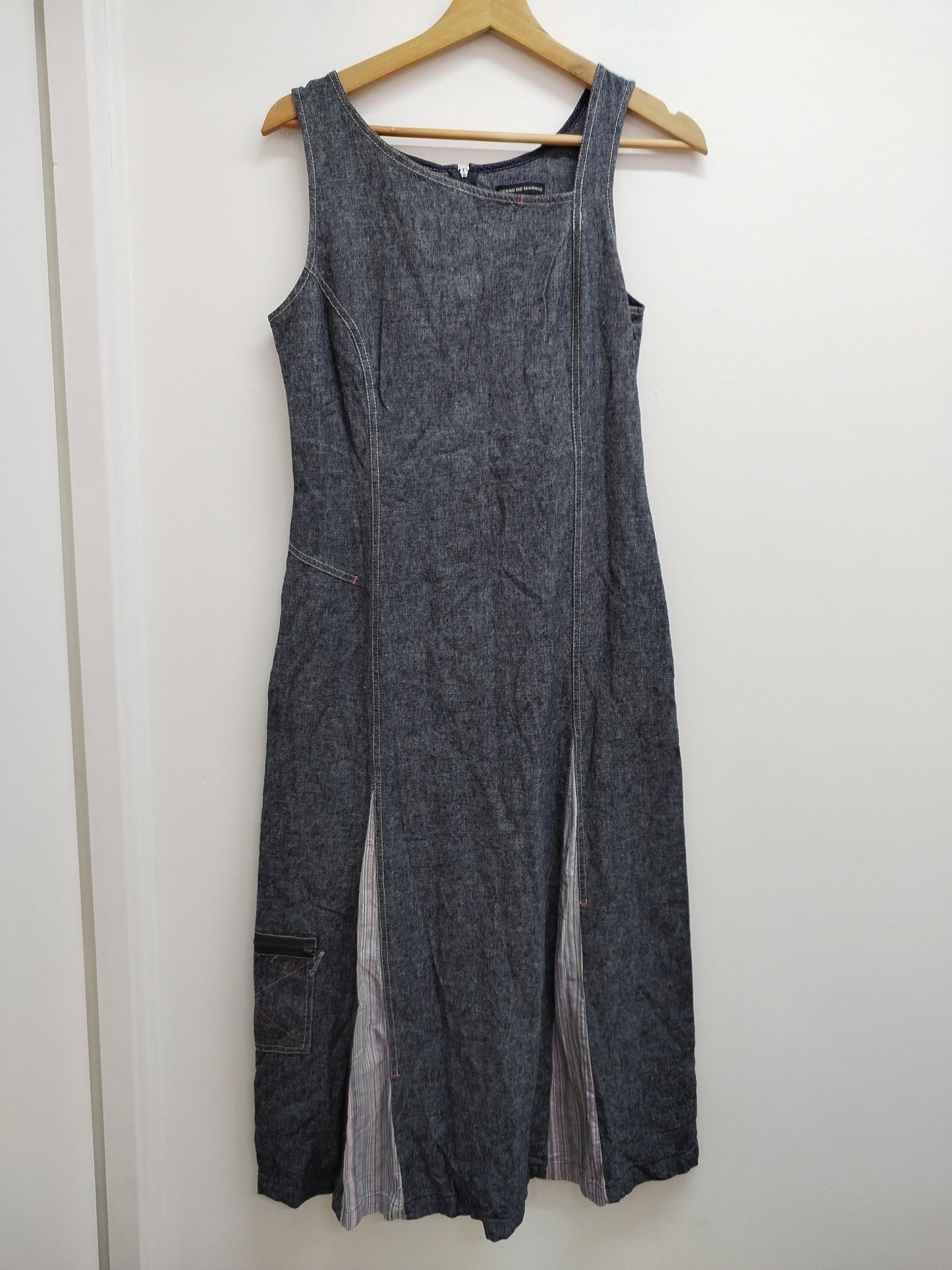 Robe longue sans manches Terre de Marins gris chiné Taille 38