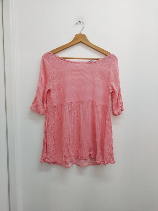 Tunique manches courtes Vertbaudet rayée rouge et blanche Taille S