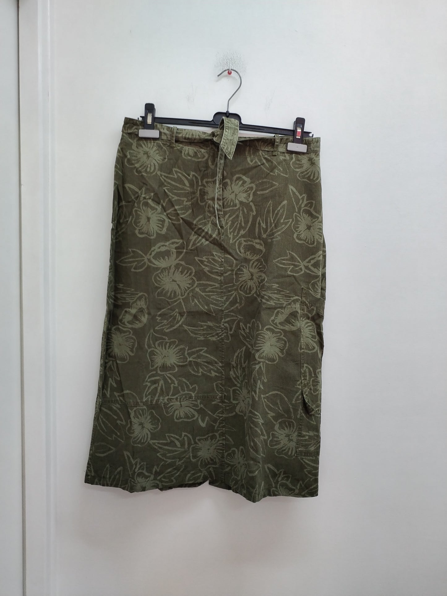 Jupe longue Affinités By Armand Thiery kaki fleurie Taille 44