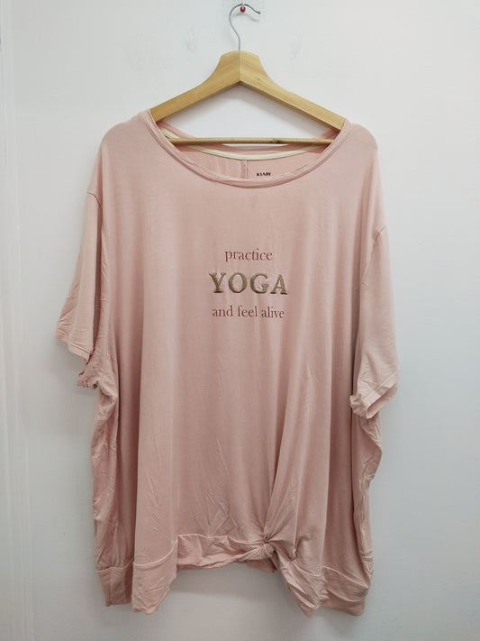 Tunique manches courtes Kiabi rose avec broderie Taille 3XL