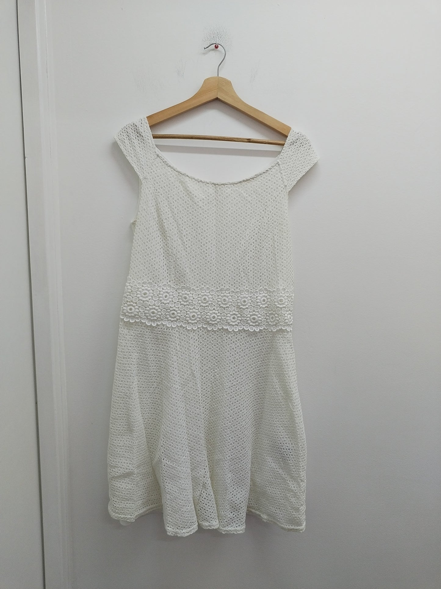 Robe sans manches en mailles Bréal blanche Taille 42