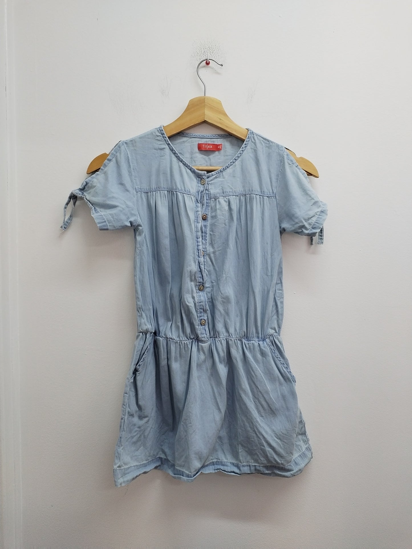 Robe manches courtes Tissaia bleue claire Taille 8 Ans