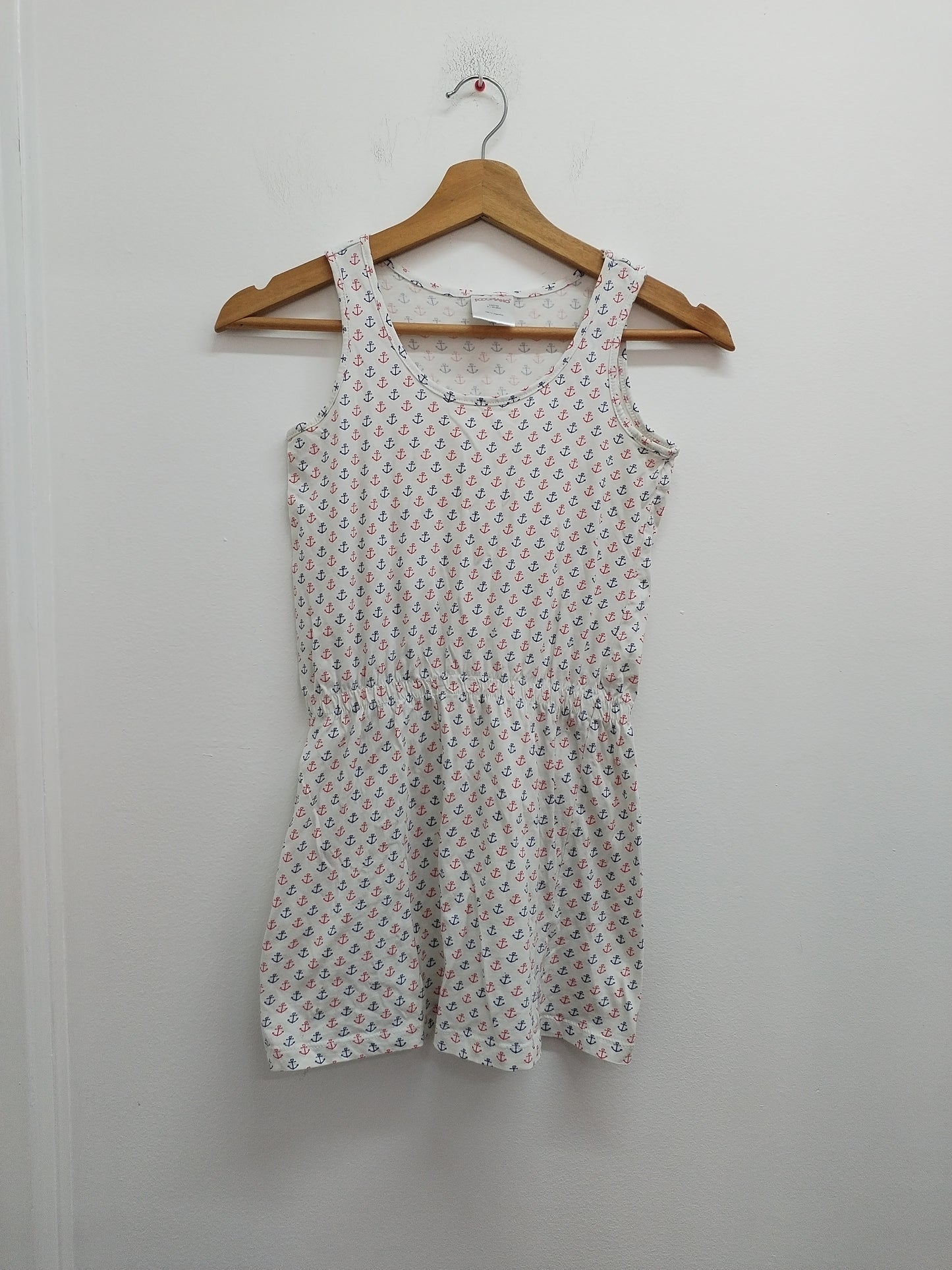 Robe sans manche Pocopiano blanche avec motifs Taille 9/10 Ans