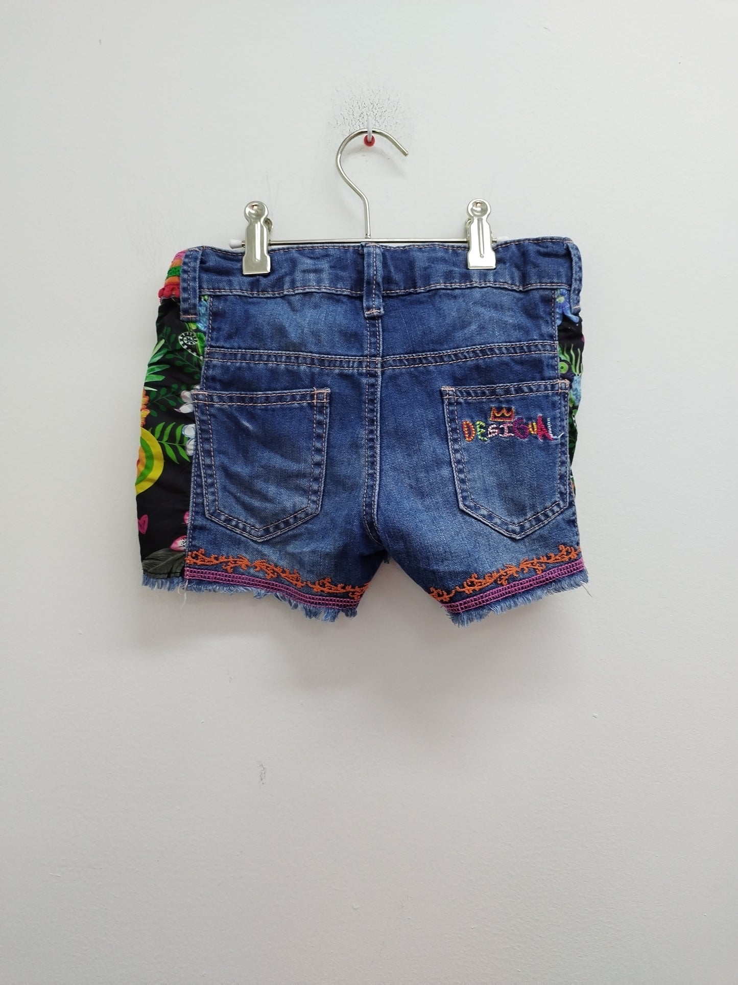 Short en jeans Desigual bleu et imprimé Taille 7/8 Ans