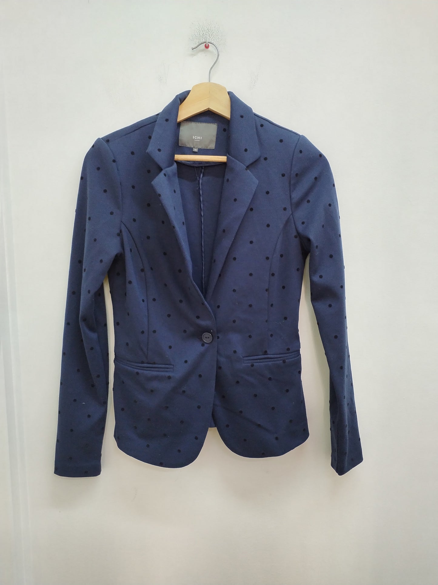 Veste Ichi marine à pois noirs Taille XS