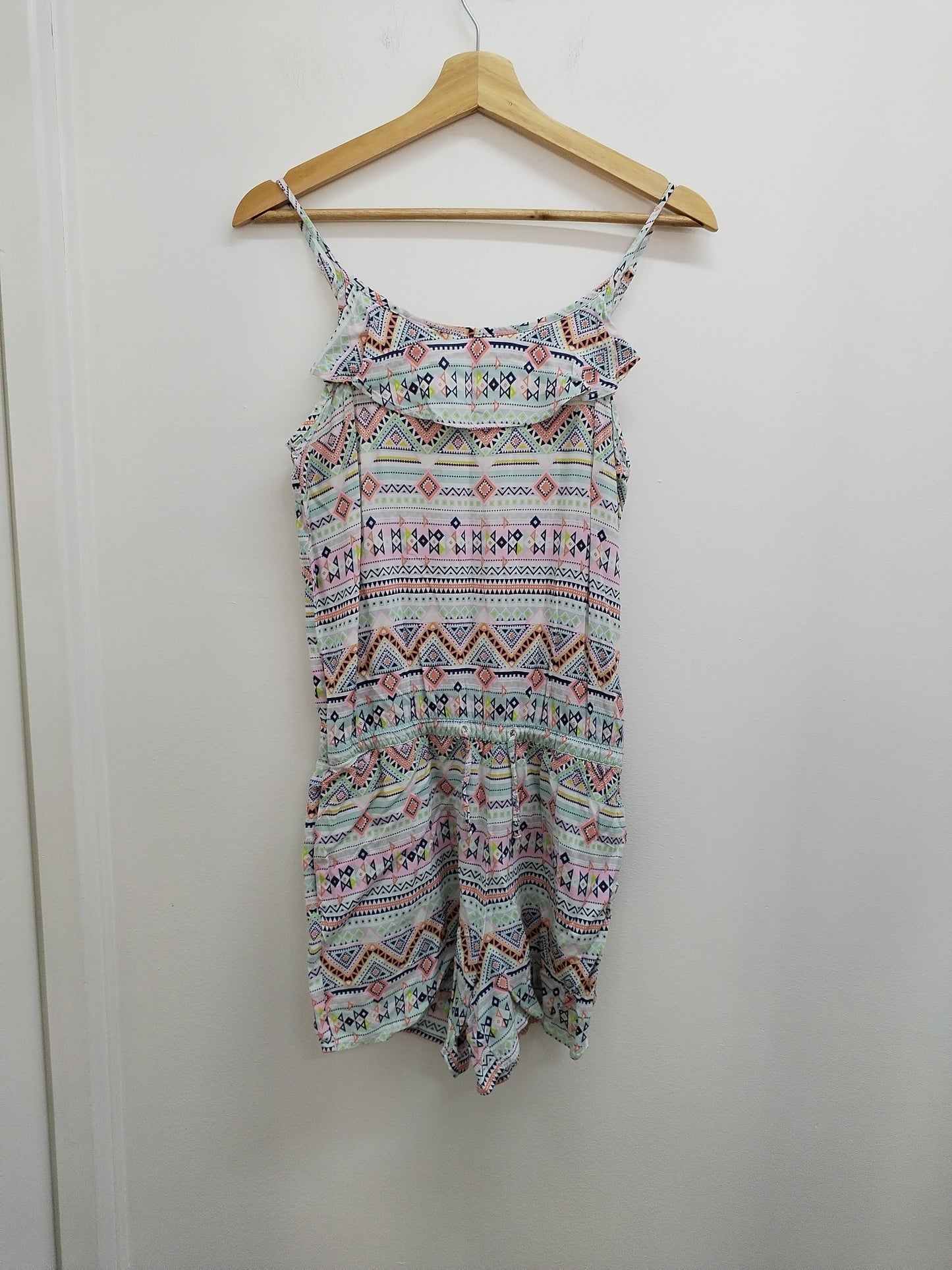 Combi-short H&M blanc à motifs géométriques Taille 13/14 Ans