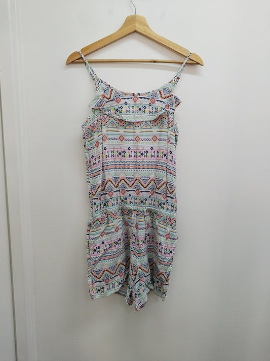 Combi-short H&M blanc à motifs géométriques Taille 13/14 Ans