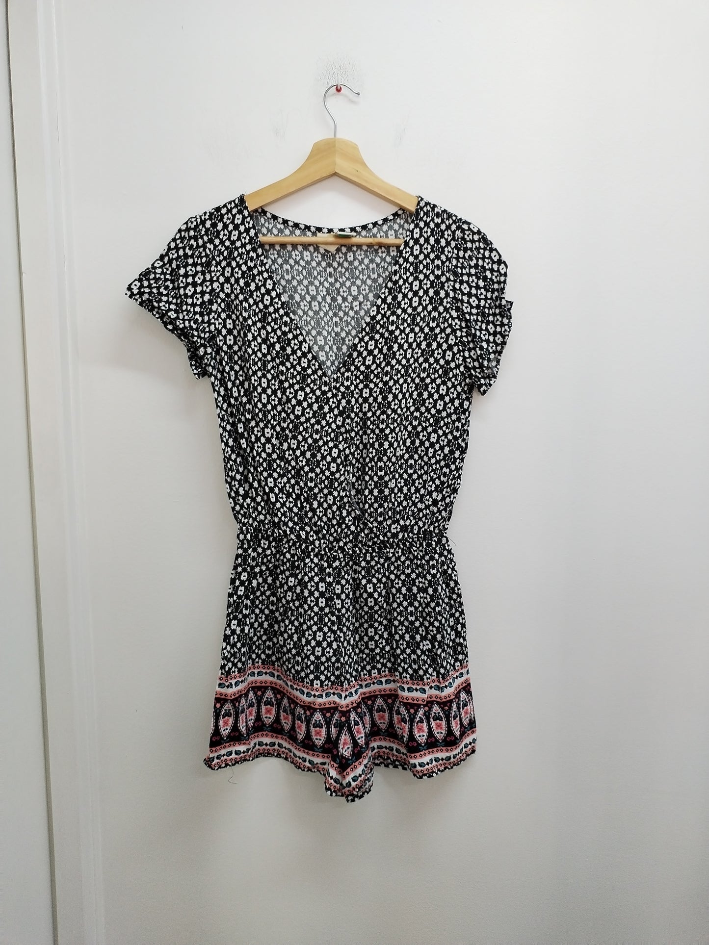 Combi-short Mini Chica noir et blanc imprimé Taille S