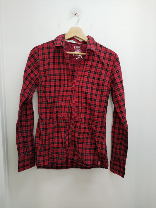 Chemise manches longues Esprit rouge à carreaux Taille 16 Ans