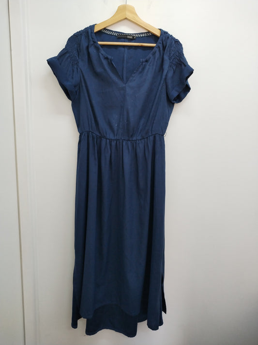 Robe longues manches courtes Trend by Catpain Tortue bleue foncée Taille 38