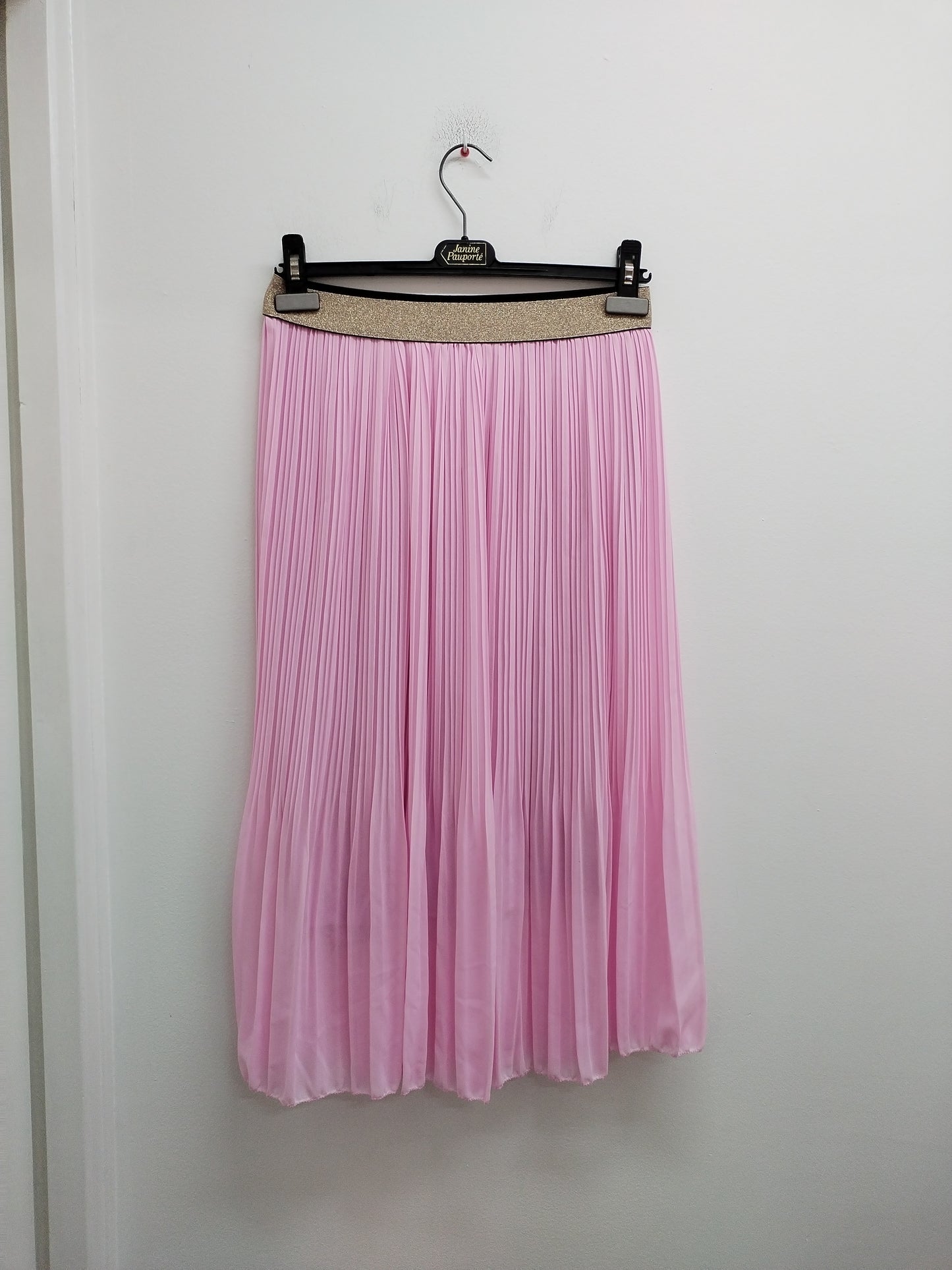 Jupe longue Glossy rose Taille M/L