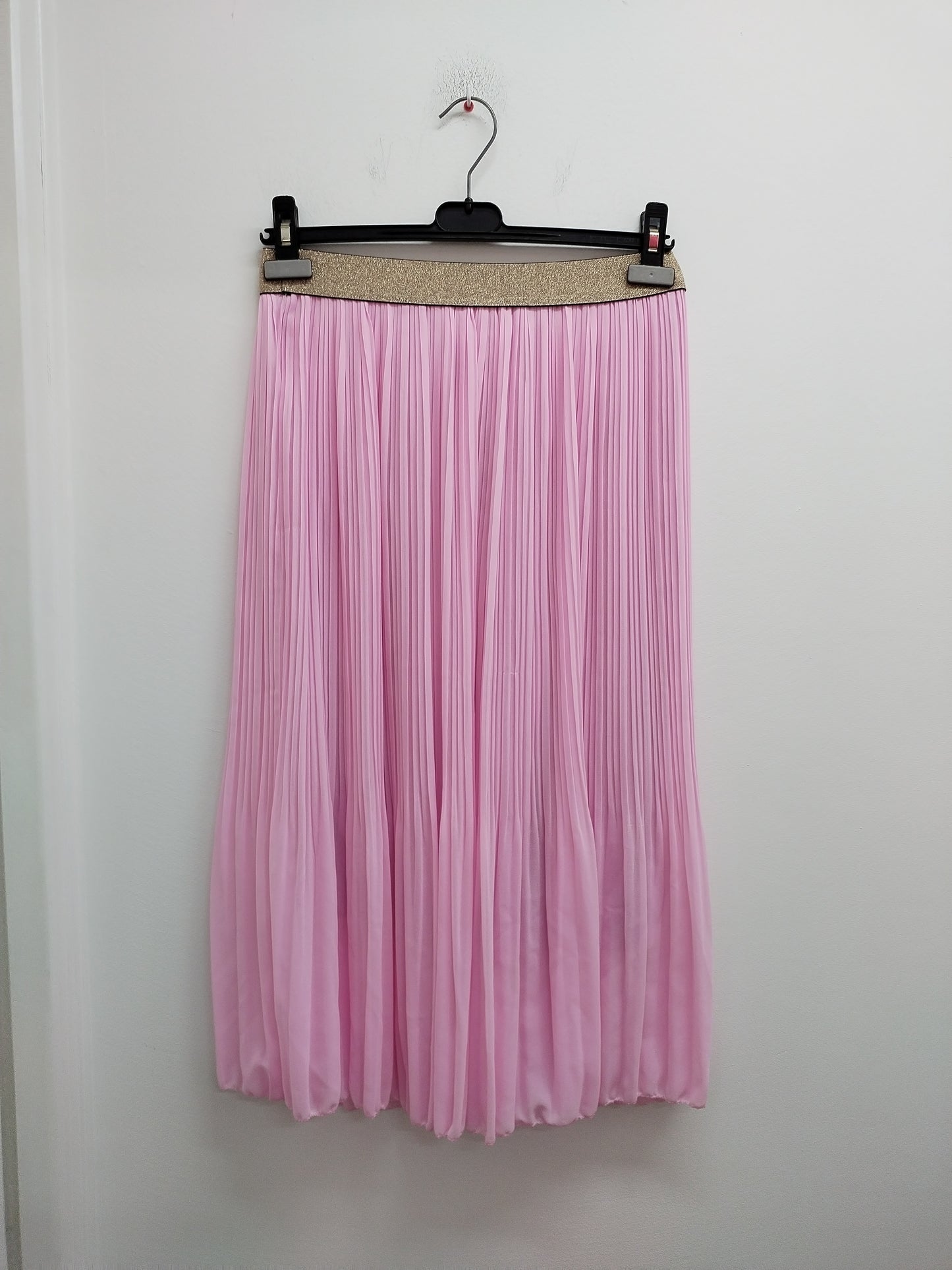 Jupe longue Glossy rose Taille M/L