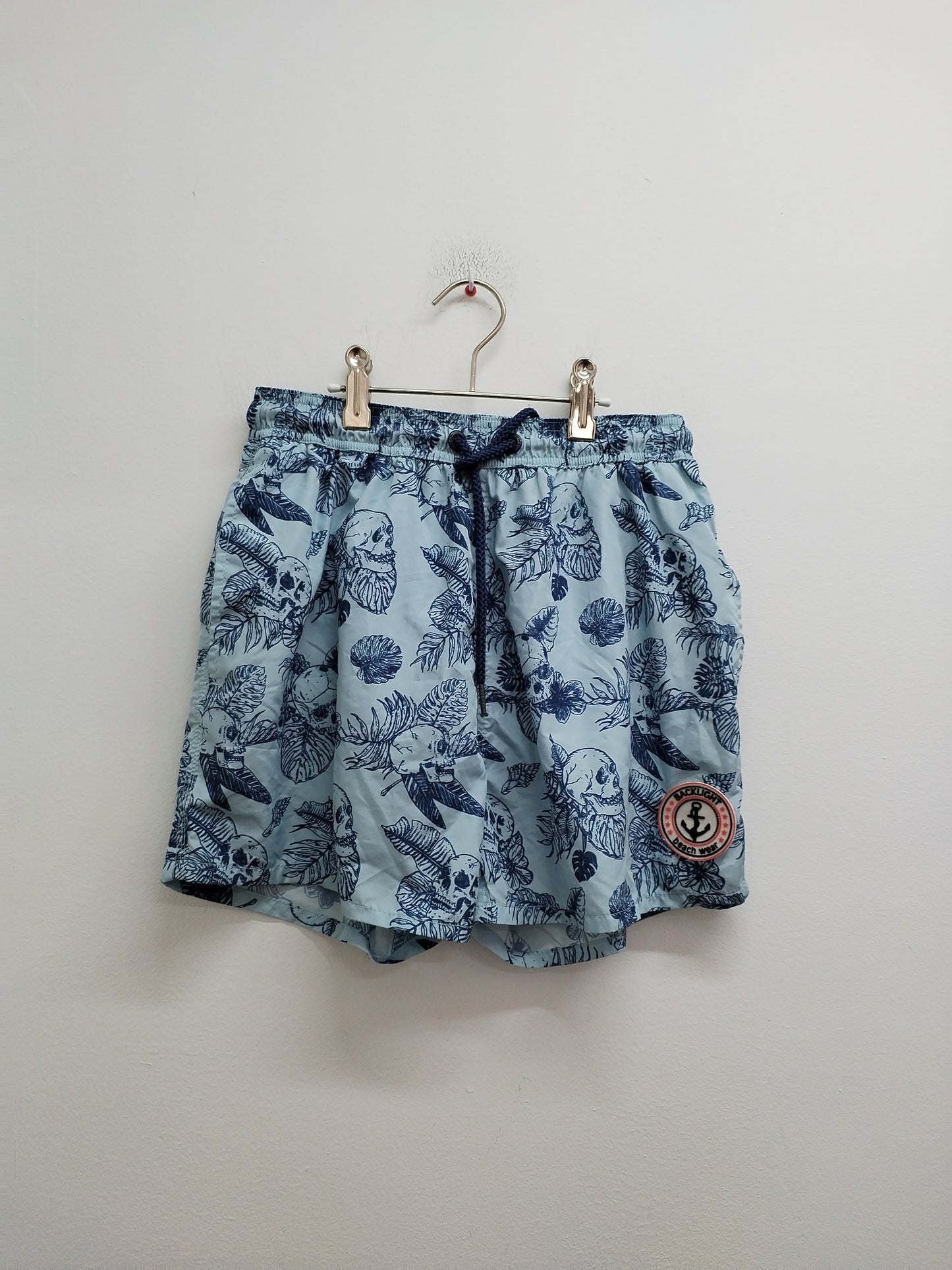 Short de bain Backlight bleu clair avec motifs Taille S