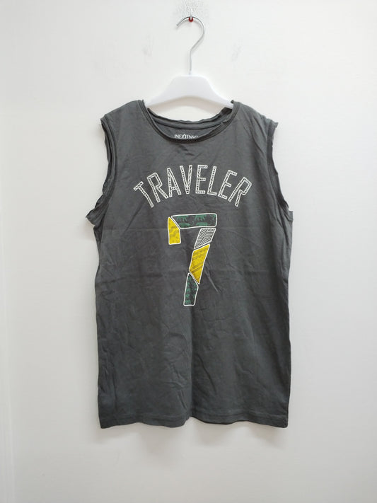 Débardeur In Extenso gris avec impression Taille 12 Ans