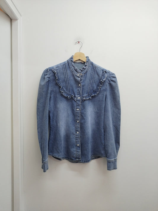 Chemise en jeans Estee Brown bleue délavée Taille S